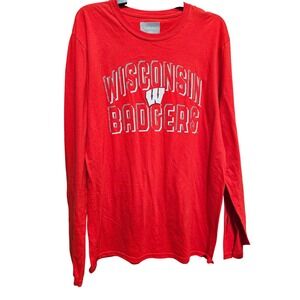 Wisconsin‎ Badgers Long Sleeve Red T-Shirt Size L